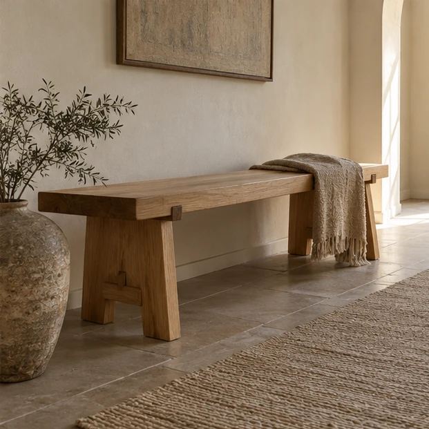 Banc Frêne N°03 — Frêne · assemblage traditionnel