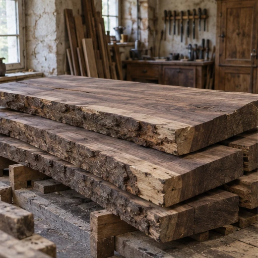 La matière — fabrication de la table Noyer N°06